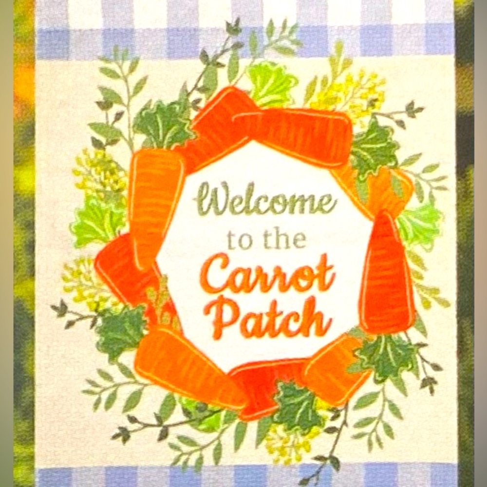 Small “Welcome To The Carrot Patch” Flag